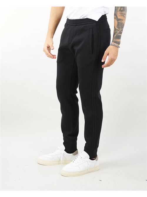 Pantaloni jogger in double jersey con tape logato Emporio Armani EMPORIO ARMANI | Pantalone | 6D1PK31JHSZ999